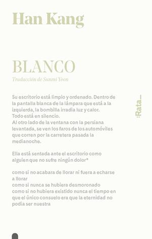 BLANCO | 9788416738519 | HAN KANG