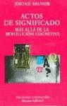 ACTOS DE SIGNIFICADO | 9788420679198 | BRUNER , JEROME