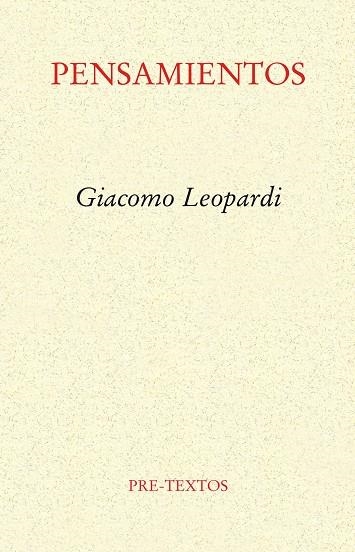 PENSAMIENTOS | 9788481911909 | LEOPARDI , GIACOMO