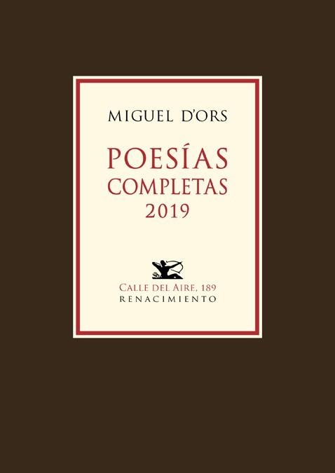 POESÍAS COMPLETAS 2019 | 9788417950002 | D'ORS, MIGUEL 