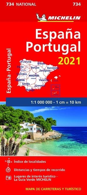 MAPA NATIONAL ESPAÑA-PORTUGAL 2021 | 9782067249622 | MICHELIN