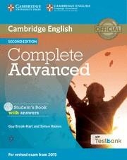 COMPLETE ADVANCED STUDENT'S BOOK WITH ANSWERS WITH CD-ROM WITH TESTBANK 2ND EDIT | 9781107501416 | BROOK-HART,GUY / HAINES,SIMON