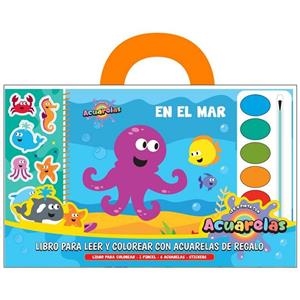EN EL MAR. LIBROS PARA LEER Y COLOREAR CON ACUARELAS. | 9788418697852 | A.A