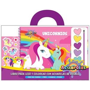 UNICORNIOS. LIBROS PARA LEER Y COLOREAR CON ACUARELAS. | 9788418697845 | A.A