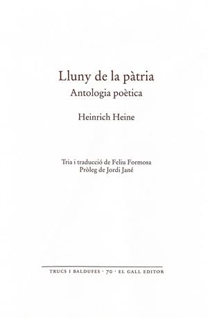 LLUNY DE LA PÀTRIA | 9788419321138 | HEINE, HEINRICH
