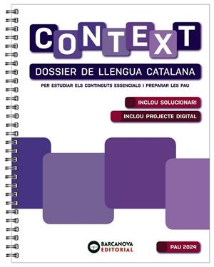CONTEXT. DOSSIER DE LLENGUA CATALANA. BATXILLERAT 2024 | 9788448961817 | PÉREZ DÍEZ, ANA / SOLER CANALS, MERCÈ / VILA SUBIRANAS, MARTA