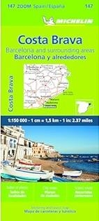COSTA BRAVA, BARCELONA Y ALREDEDORES - MAPA ZOOM Nº 147 | 9782067262669 | MICHELIN EDITIONS DES VOYAGES