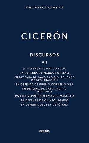 DISCURSOS VII | 9788424999049 | CICERÓN, MARCO TULIO