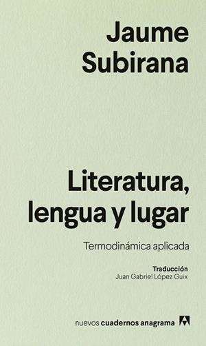 LITERATURA, LENGUA Y LUGAR | 9788433946577 | SUBIRANA, JAUME
