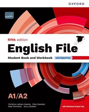 ENGLISH FILE 5TH EDITION A1/A2 STUDENT'S BOOK AND WORKBOOK AND DIGITAL WITH KEY | 9780194148030 | AA.VV.