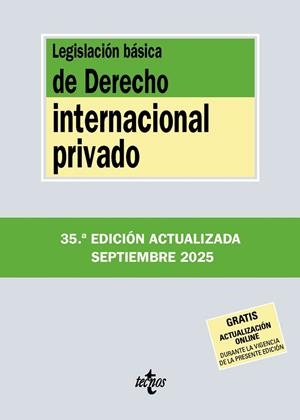 LEGISLACIÓN BÁSICA DE DERECHO INTERNACIONAL PRIVADO ED 2025 | 9788430993031 | EDITORIAL TECNOS