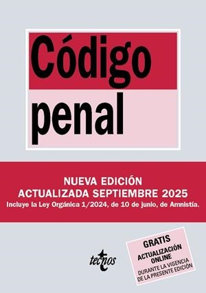 CÓDIGO PENAL ED 2025 | 9788430993093 | EDITORIAL TECNOS