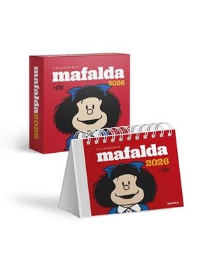 MAFALDA 2026, CALENDARIO ESCRITORIO ROJO CON CAJA | 9786316693204 | QUINO