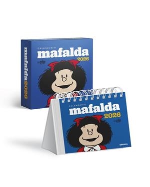 MAFALDA 2026, CALENDARIO ESCRITORIO AZUL CON CAJA | 9786316693211 | QUINO