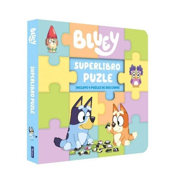 BLUEY. LIBRO JUGUETE - SUPERLIBRO PUZZLE. 4 PUZLES DE DOS CARAS PARA LEER Y JUGA | 9788448871291 | BLUEY