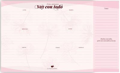 PLANIFICADOR SEMANAL DE MESA LA VECINA RUBIA | 8432715192428