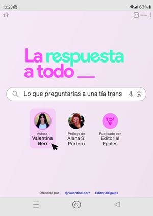 LA RESPUESTA A TODO LO QUE PREGUNTARÍAS A UNA TÍA TRANS | 9788419728272 | BERR, VALENTINA