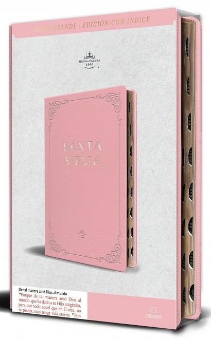 BIBLIA RVR 1960 SIMIL PIEL ROSADA TAMAÑO MANUAL NOMBRES DE DIOS | 9798890982131