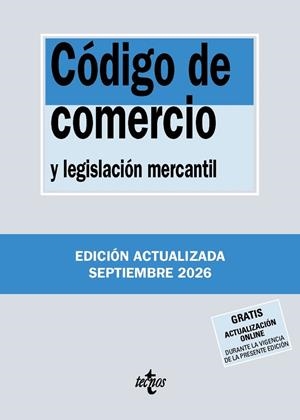 CÓDIGO DE COMERCIO Y LEGISLACIÓN MERCANTIL (2026) | 9788430994366 | EDITORIAL TECNOS