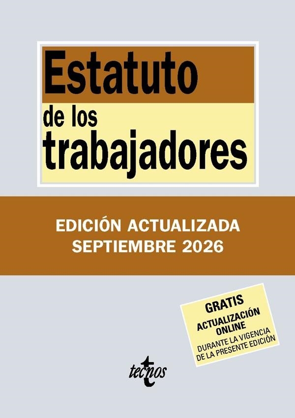 ESTATUTO DE LOS TRABAJADORES (2026) | 9788430994427 | EDITORIAL TECNOS