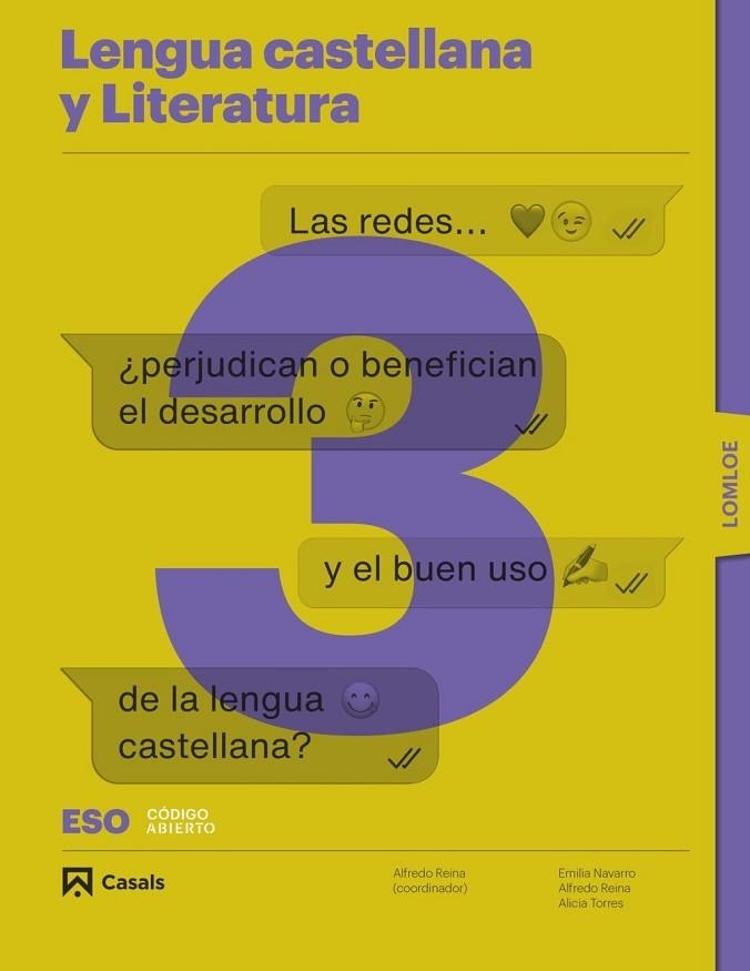 LENGUA CASTELLANA Y LITERATURA 3 ESO LOMLOE | 9788421874165 | AA.VV