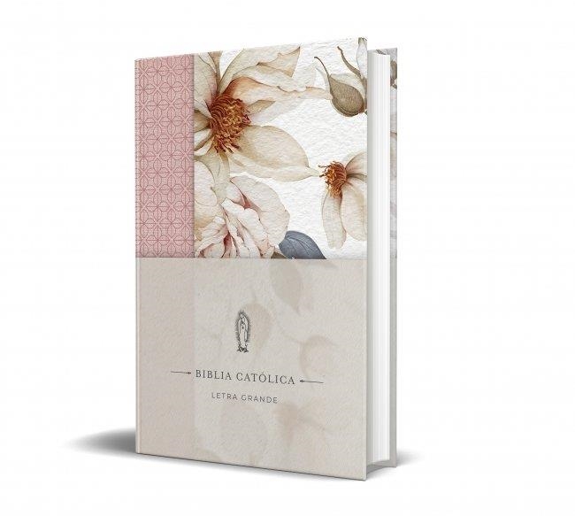 LA BIBLIA CATÓLICA: EDICIÓN LETRA GRANDE. TAPA DURA, TELA ROSADA CON FLORES | 9798890985309 | AMERICA, BIBLIA DE AMÉRICA