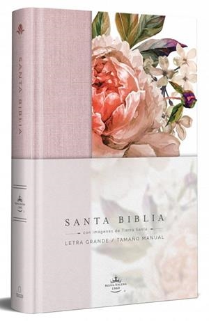 BIBLIA REINA VALERA 1960 LETRA GRANDE. TAPA DURA, TELA ROSADA CON FLORES, TAMAÑO | 9781644733875