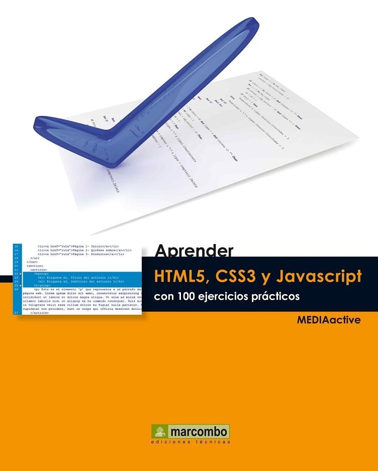 APRENDER HTML5, CSS3 Y JAVASCRIPTCON 100 EJERCICIOS | 9788426720863 | MEDIAACTIVE