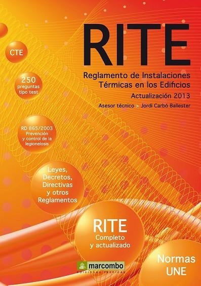 REGLAMENTO DE INSTALACIONES TÉRMICAS EN LOS EDIFICIOS (RITE) | 9788426720795 | CARBÓ BALLESTER, JORDI
