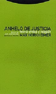 ANHELO DE JUSTICIA | 9788481644005 | HORKHEIMER, MAX