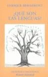 QUE SON LAS LENGUAS | 9788420629346 | BERNARDEZ, ENRIQUE