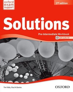SOLUTIONS. PRE-INTERMEDIATE. WORKBOOK AND AUDIO CD PACK | 9780194553667 | VARIOS AUTORES