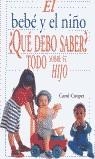 BEBE Y EL NIÑO QUE DEBO SABER EL | 9788425334702 | COOPER, CAROL