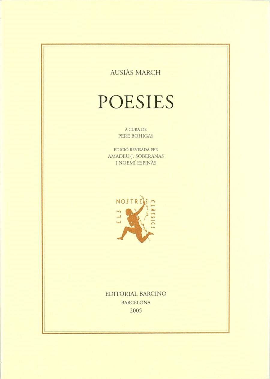 POESIES AUSIÀS MARCH - NOVA EDICIO- | 9788472267152 | MARCH, AUSIAS