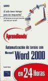 AUTOMATIZACION DE TAREAS CON WORD 2000 | 9789684445253 | PALMER, PAMELA