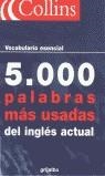 5000 PALABRAS MAS USADAS DEL INGLES ACTUAL | 9788425335150 | VARIOS